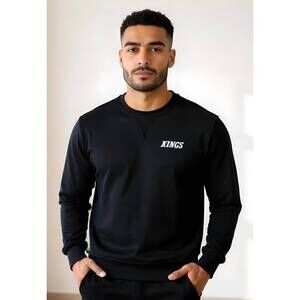 NEW LA KINGS highland crewneck sweatshirt in black